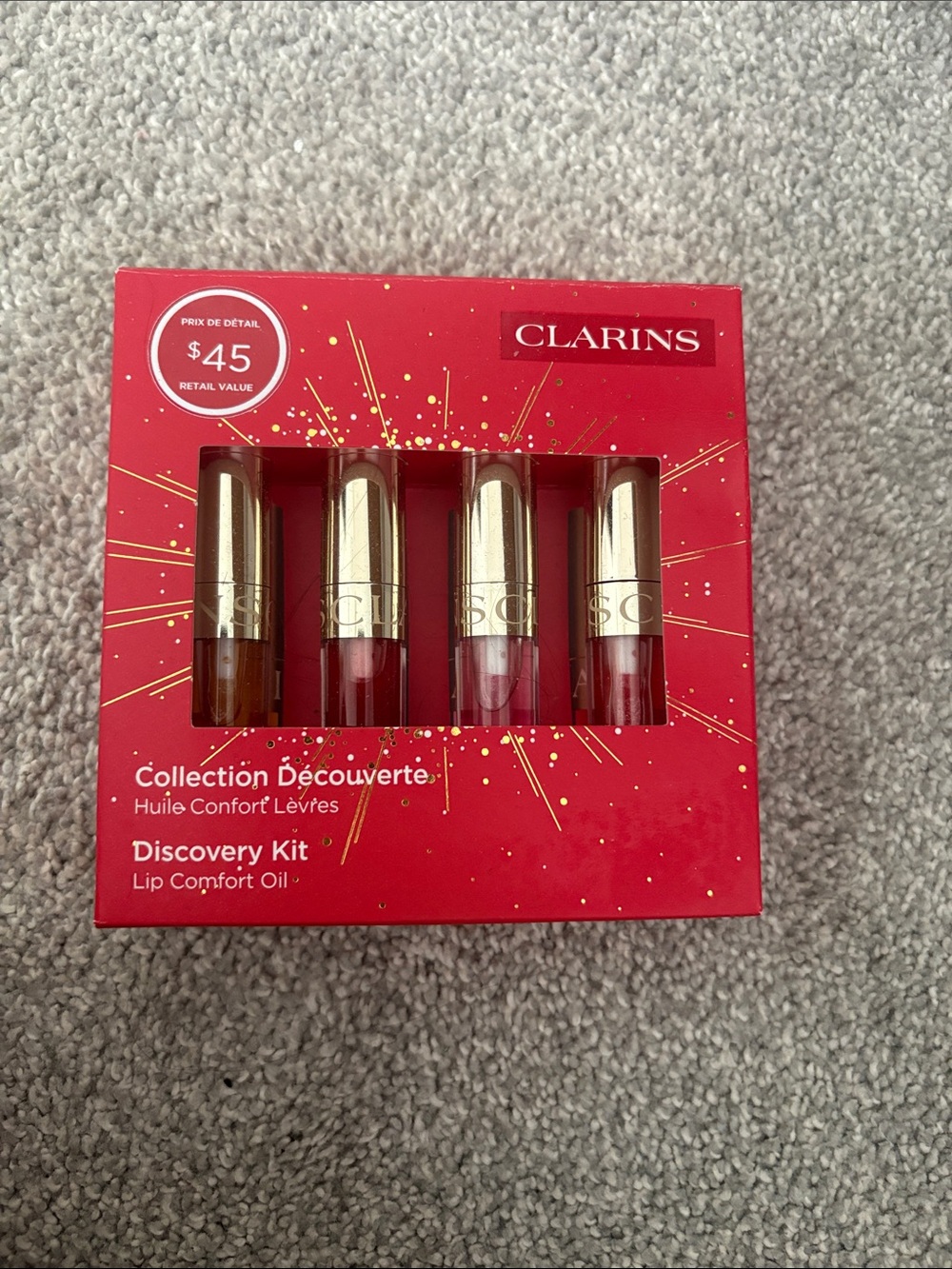 Clarins Lip Comfort Oil Discovery Kit - Red and Pink